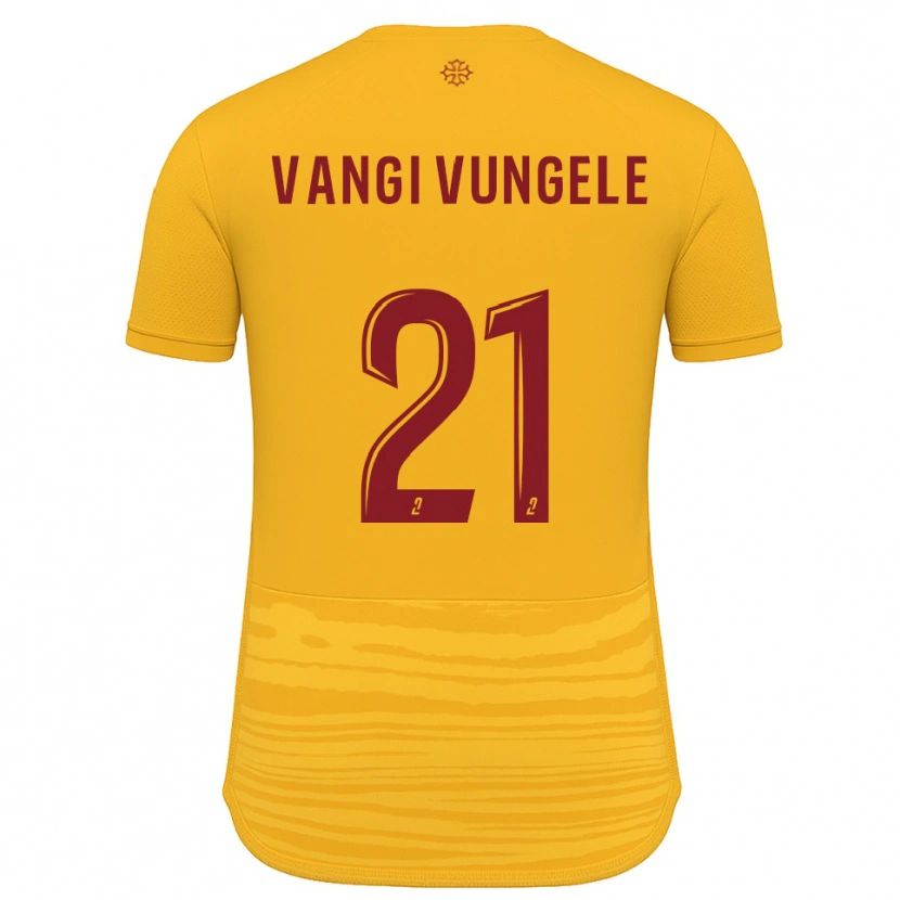 Danxen Niño Camiseta Dylan Vangi #21 Naranja Borgoña 2ª Equipación 2025/26 La Camisa