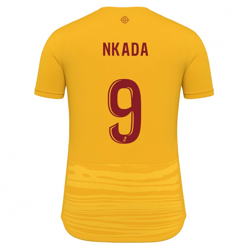 Danxen Niño Camiseta Timothé Nkada #9 Naranja Borgoña 2ª Equipación 2025/26 La Camisa