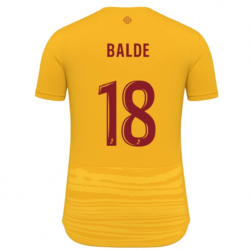 Danxen Niño Camiseta Ibrahima Baldé #18 Naranja Borgoña 2ª Equipación 2025/26 La Camisa