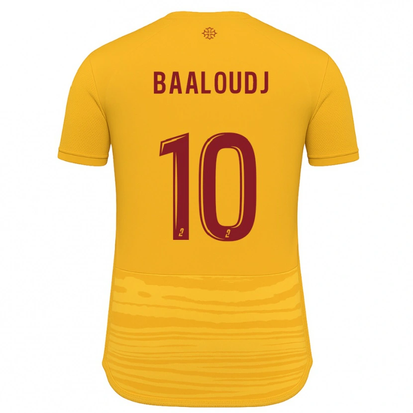 Danxen Niño Camiseta Mehdi Baaloudj #10 Naranja Borgoña 2ª Equipación 2025/26 La Camisa
