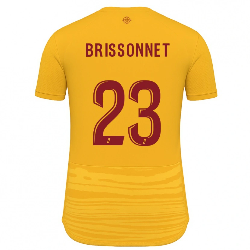 Danxen Niño Camiseta Tiphaine Brissonnet #23 Naranja Borgoña 2ª Equipación 2025/26 La Camisa
