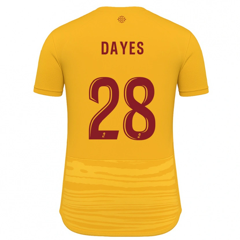 Danxen Niño Camiseta Mikayla Dayes #28 Naranja Borgoña 2ª Equipación 2025/26 La Camisa
