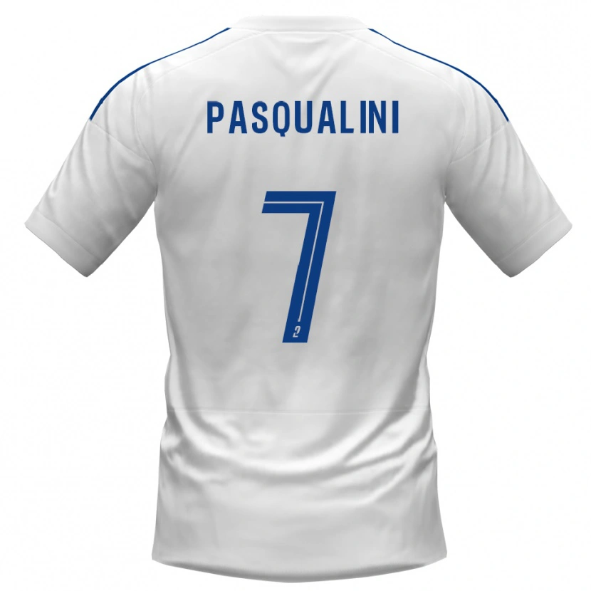 Danxen Niño Camiseta Gordon Pasqualini #7 Blanco Azul 2ª Equipación 2025/26 La Camisa