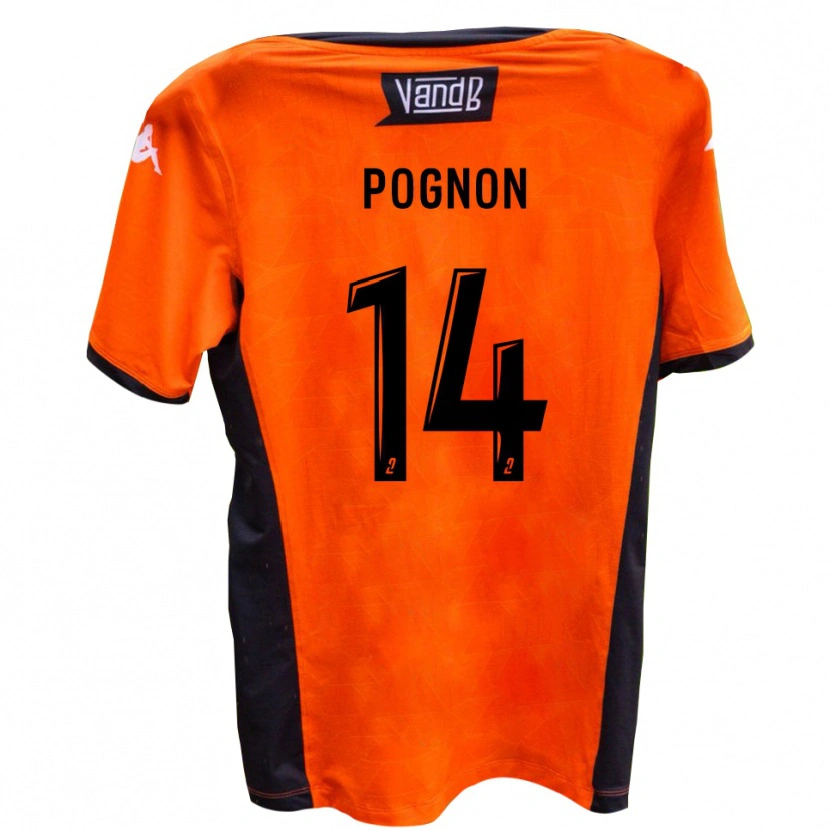 Danxen Niño Camiseta Ange Pognon #14 Blanco Negro 2ª Equipación 2025/26 La Camisa