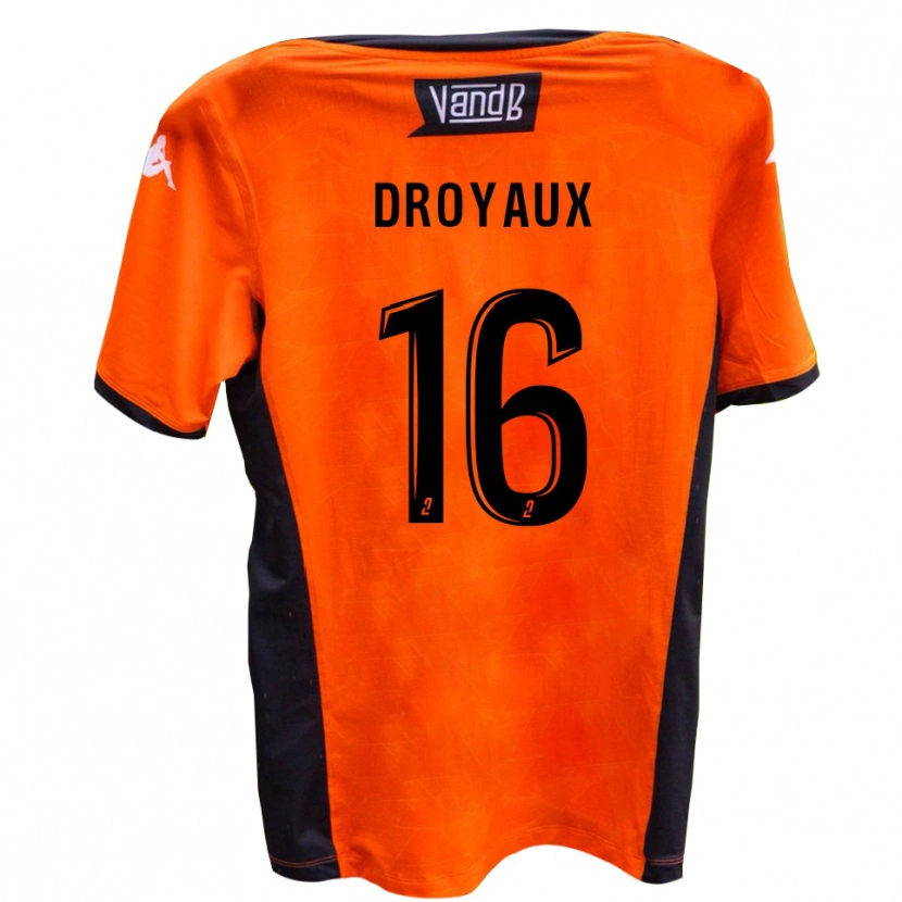 Danxen Niño Camiseta Lucas Droyaux #16 Blanco Negro 2ª Equipación 2025/26 La Camisa