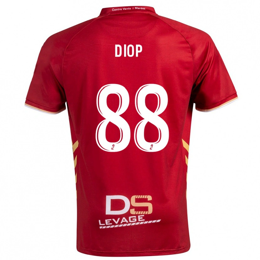 Danxen Niño Camiseta Malick Diop #88 Borgoña Oro 2ª Equipación 2025/26 La Camisa