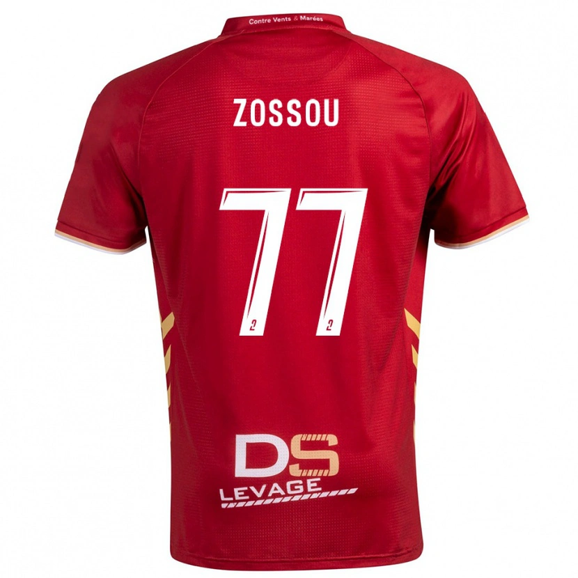 Danxen Niño Camiseta Aristide Zossou #77 Borgoña Oro 2ª Equipación 2025/26 La Camisa