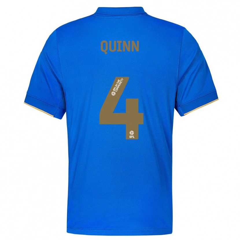 Danxen Hombre Camiseta Louise Catherine Quinn #4 Azul Oro 1ª Equipación 2025/26 La Camisa