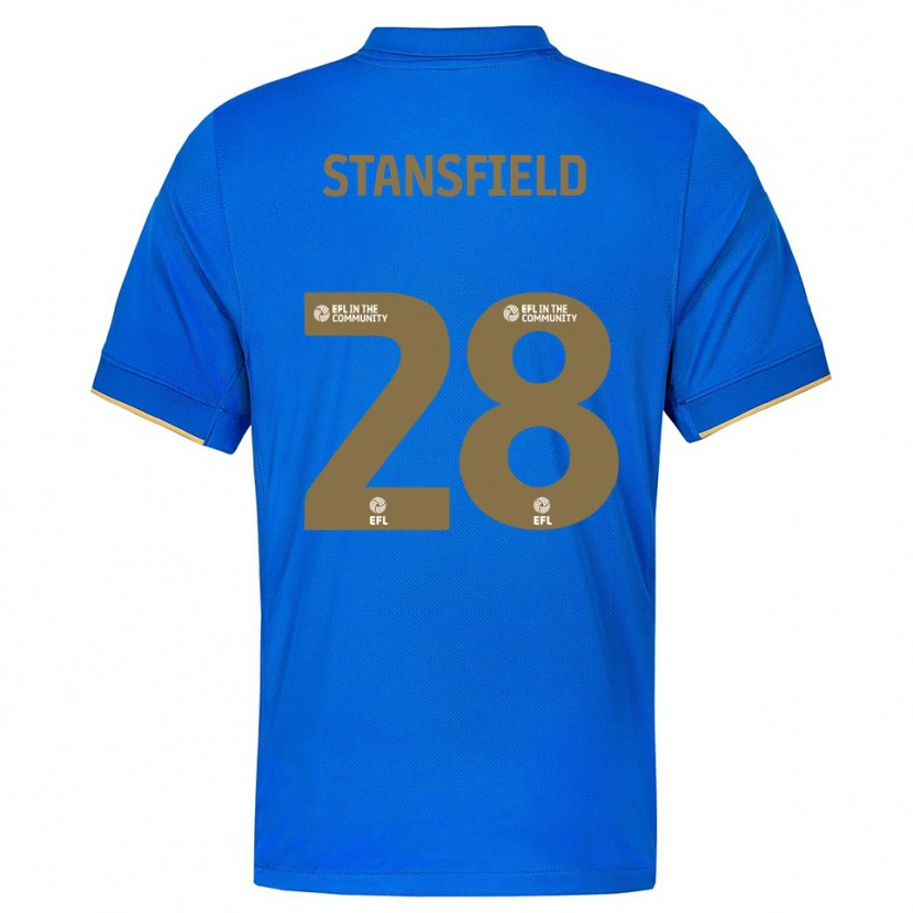 Danxen Hombre Camiseta Jay Stansfield #28 Azul Oro 1ª Equipación 2025/26 La Camisa