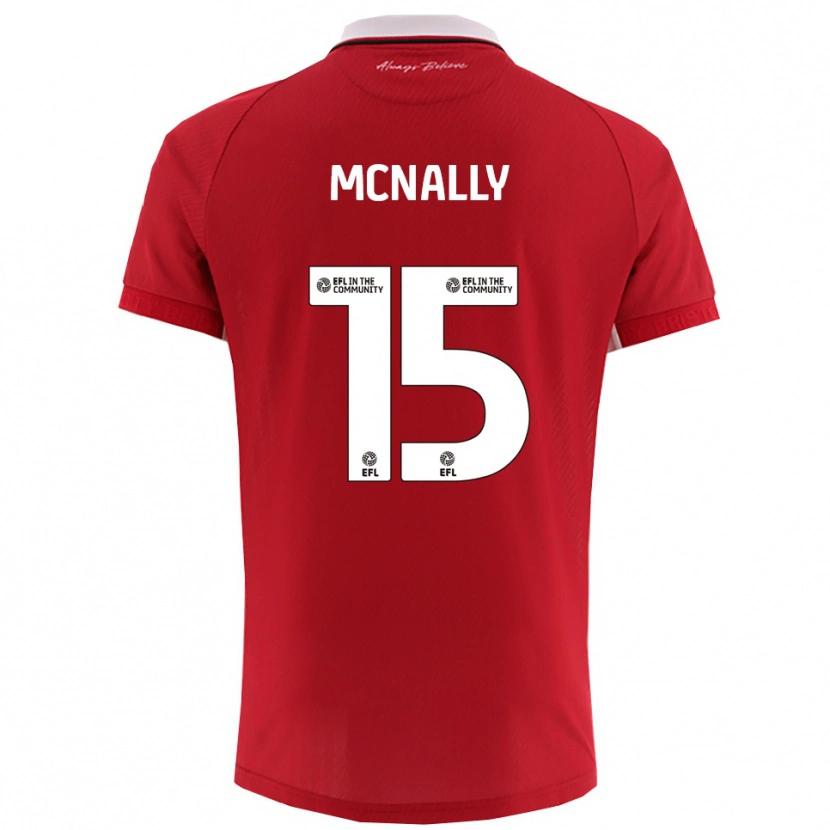 Danxen Hombre Camiseta Luke Mcnally #15 Rojo Blanco 1ª Equipación 2025/26 La Camisa
