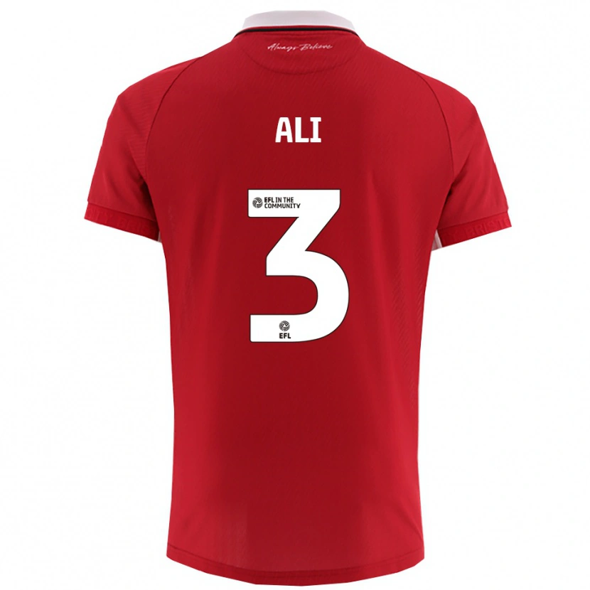 Danxen Hombre Camiseta Zack Ali #3 Rojo Blanco 1ª Equipación 2025/26 La Camisa