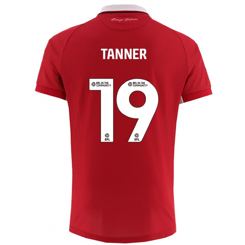 Danxen Hombre Camiseta George Tanner #19 Rojo Blanco 1ª Equipación 2025/26 La Camisa