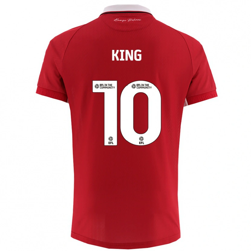 Danxen Hombre Camiseta Andy King #10 Rojo Blanco 1ª Equipación 2025/26 La Camisa
