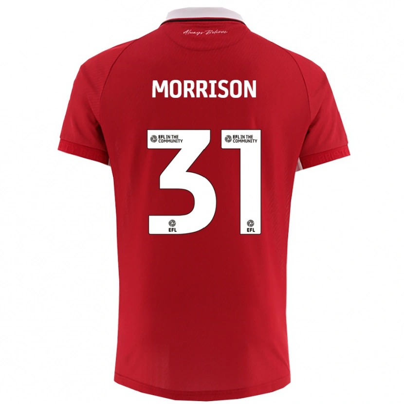 Danxen Hombre Camiseta Elijah Morrison #31 Rojo Blanco 1ª Equipación 2025/26 La Camisa