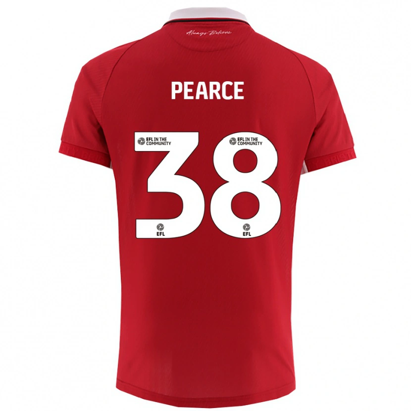 Danxen Hombre Camiseta Manon Pearce #38 Rojo Blanco 1ª Equipación 2025/26 La Camisa