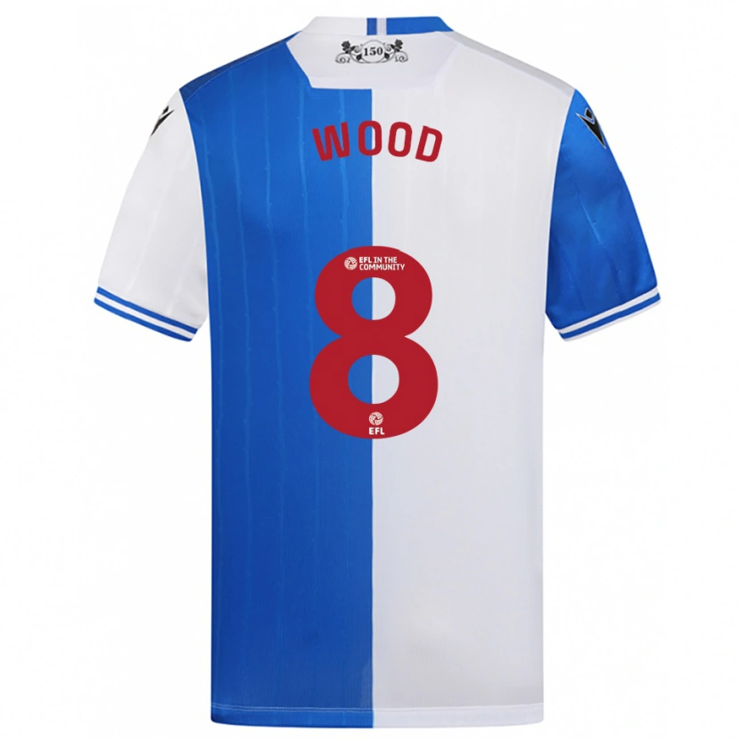Danxen Hombre Camiseta Harrison Wood #8 Azul Blanco 1ª Equipación 2025/26 La Camisa