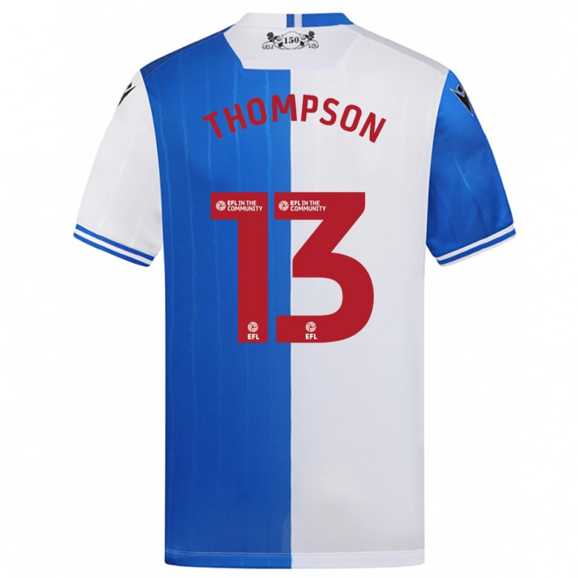 Danxen Hombre Camiseta Luke Thompson #13 Azul Blanco 1ª Equipación 2025/26 La Camisa