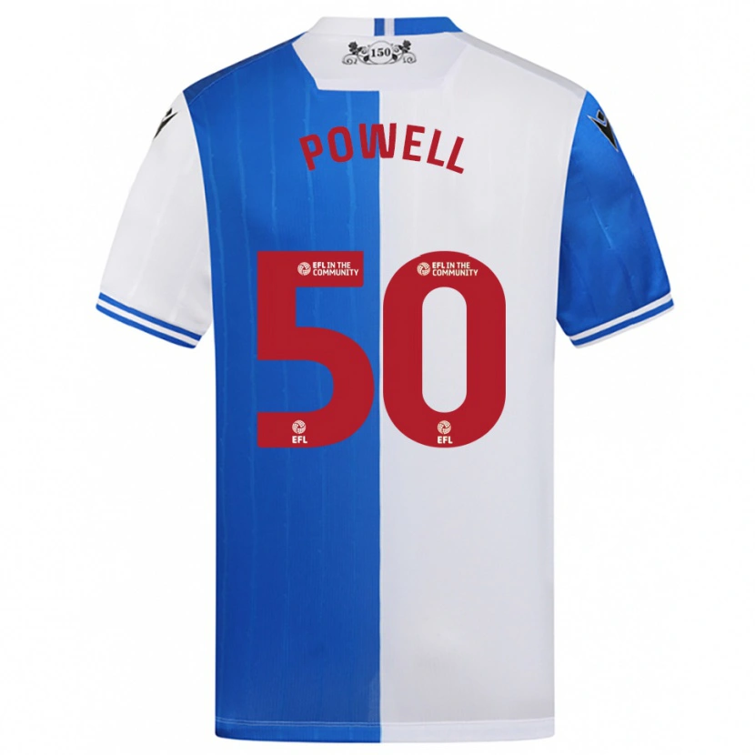 Danxen Hombre Camiseta Brandon Powell #50 Azul Blanco 1ª Equipación 2025/26 La Camisa