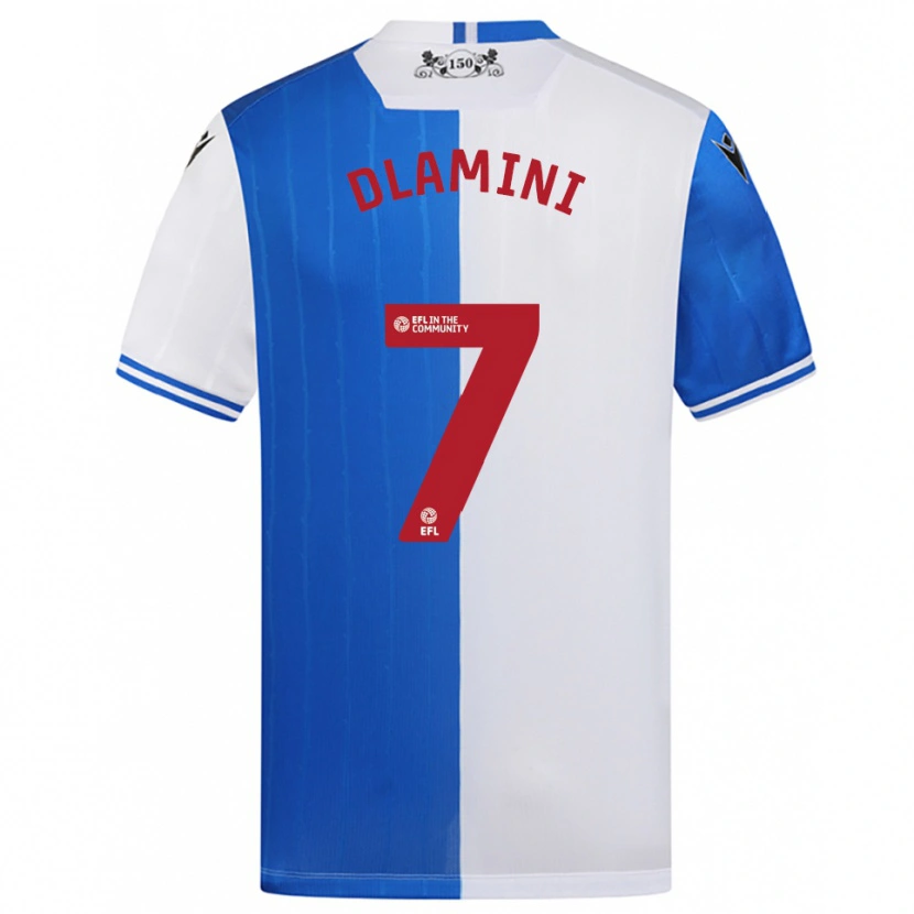 Danxen Hombre Camiseta Nathan Dlamini #7 Azul Blanco 1ª Equipación 2025/26 La Camisa