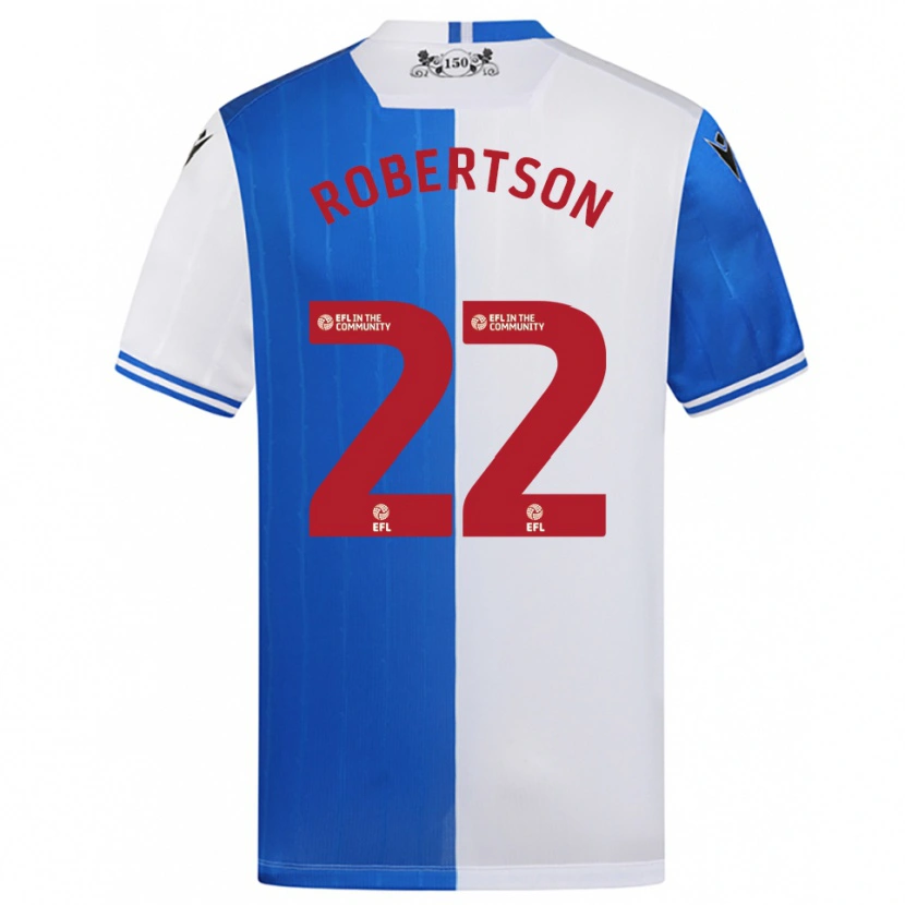 Danxen Hombre Camiseta Millie Robertson #22 Azul Blanco 1ª Equipación 2025/26 La Camisa