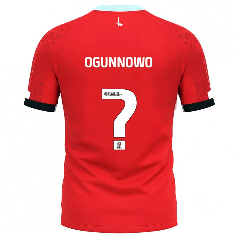 Danxen Hombre Camiseta Joshua Ogunnowo #0 Rojo Blanco 1ª Equipación 2025/26 La Camisa