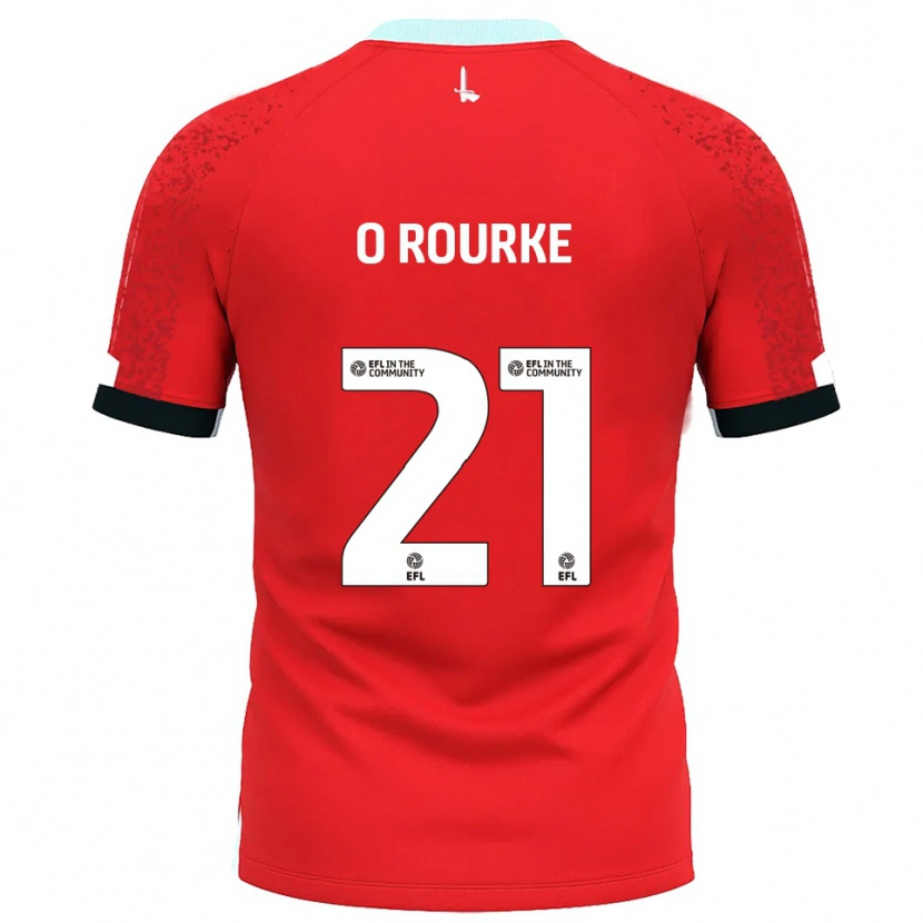 Danxen Hombre Camiseta Sophie O'rourke #21 Rojo Blanco 1ª Equipación 2025/26 La Camisa
