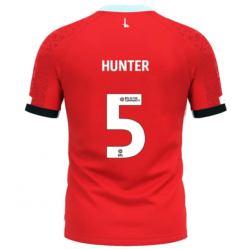 Danxen Hombre Camiseta Mason Hunter #5 Rojo Blanco 1ª Equipación 2025/26 La Camisa