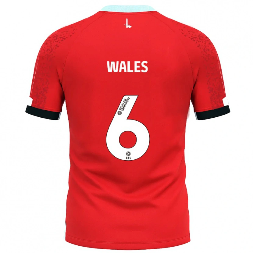Danxen Hombre Camiseta Manu Wales #6 Rojo Blanco 1ª Equipación 2025/26 La Camisa