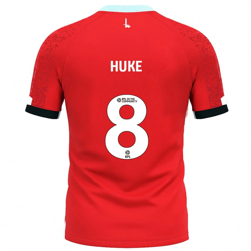 Danxen Hombre Camiseta Ryan Huke #8 Rojo Blanco 1ª Equipación 2025/26 La Camisa