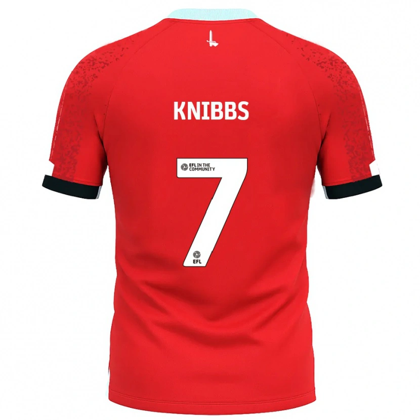 Danxen Hombre Camiseta Harvey Knibbs #7 Rojo Blanco 1ª Equipación 2025/26 La Camisa