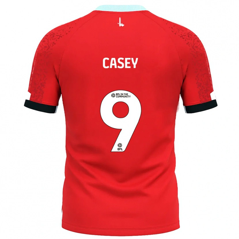 Danxen Hombre Camiseta Patrick Casey #9 Rojo Blanco 1ª Equipación 2025/26 La Camisa