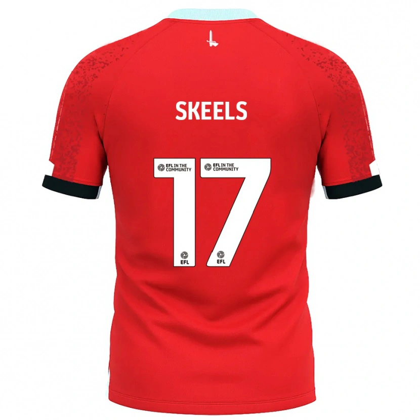Danxen Hombre Camiseta Kiera Skeels #17 Rojo Blanco 1ª Equipación 2025/26 La Camisa
