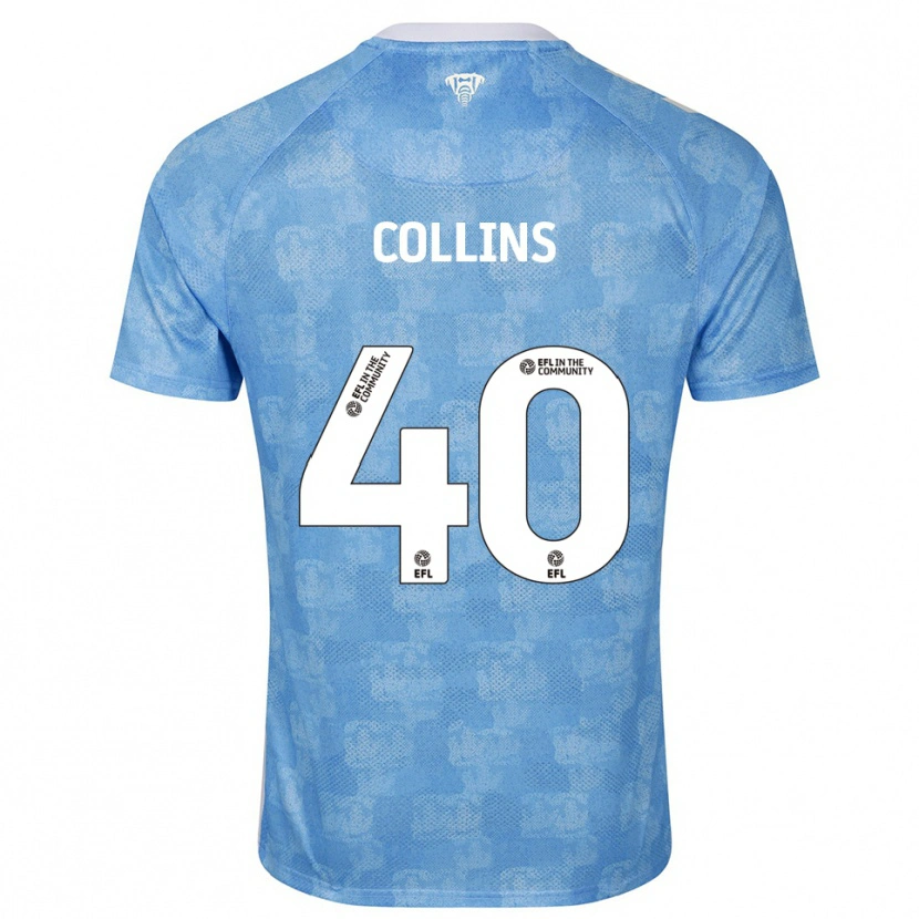 Danxen Hombre Camiseta Brad Collins #40 Azul Celeste Blanco 1ª Equipación 2025/26 La Camisa