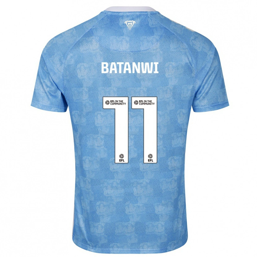 Danxen Hombre Camiseta Tristen Batanwi #11 Azul Celeste Blanco 1ª Equipación 2025/26 La Camisa