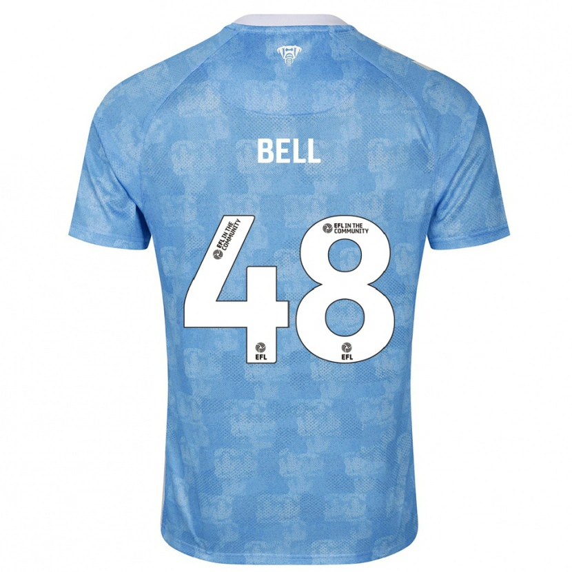 Danxen Hombre Camiseta Luke Bell #48 Azul Celeste Blanco 1ª Equipación 2025/26 La Camisa