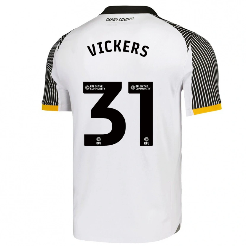 Danxen Hombre Camiseta Josh Vickers #31 Blanco Negro 1ª Equipación 2025/26 La Camisa
