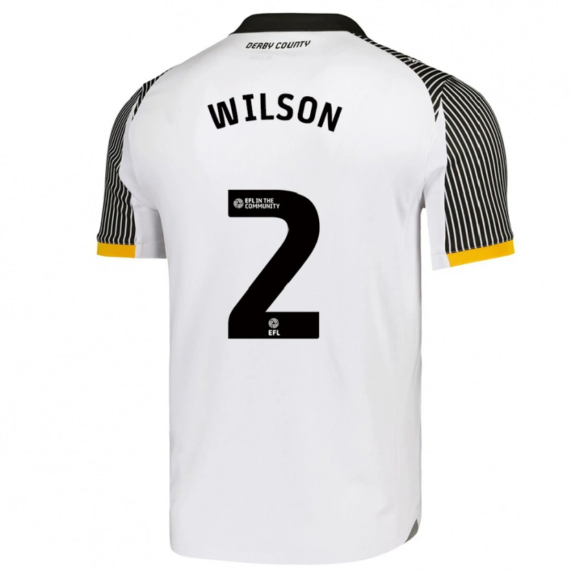 Danxen Hombre Camiseta Kane Wilson #2 Blanco Negro 1ª Equipación 2025/26 La Camisa