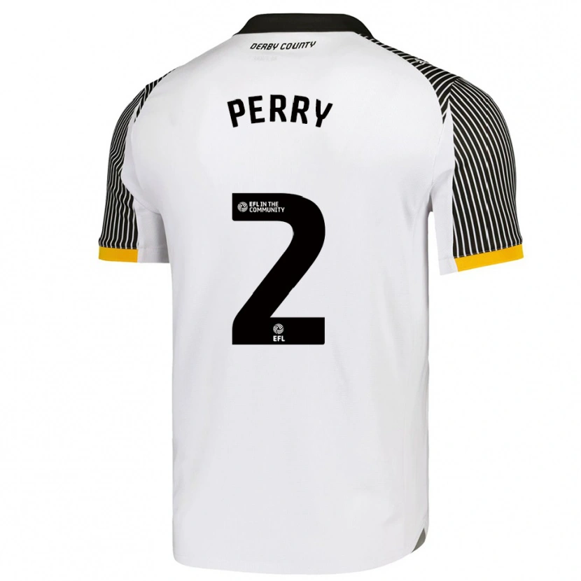 Danxen Hombre Camiseta Jack Perry #2 Blanco Negro 1ª Equipación 2025/26 La Camisa
