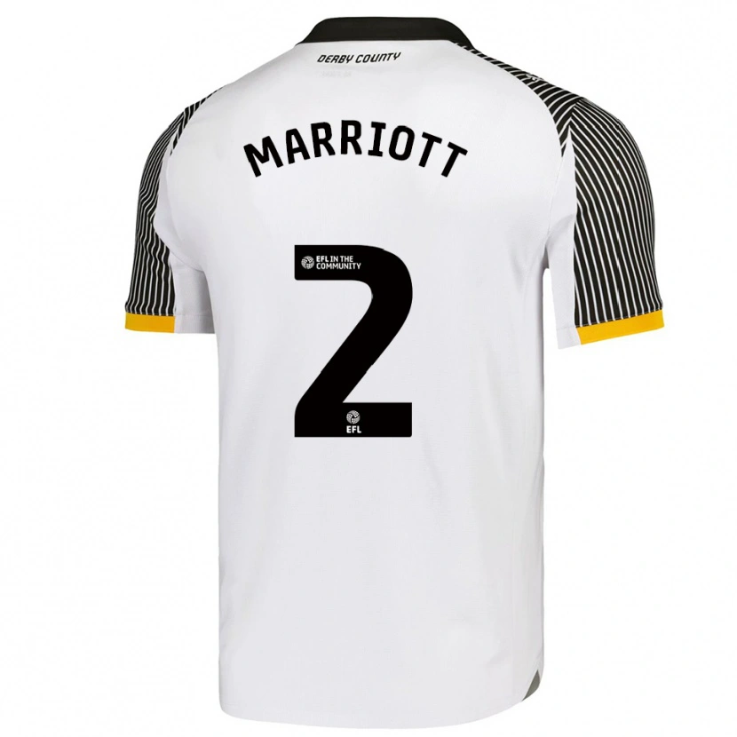Danxen Hombre Camiseta Tom Marriott #2 Blanco Negro 1ª Equipación 2025/26 La Camisa