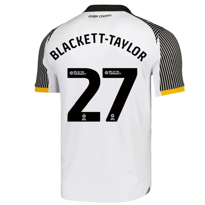 Danxen Hombre Camiseta Corey Blackett-Taylor #27 Blanco Negro 1ª Equipación 2025/26 La Camisa