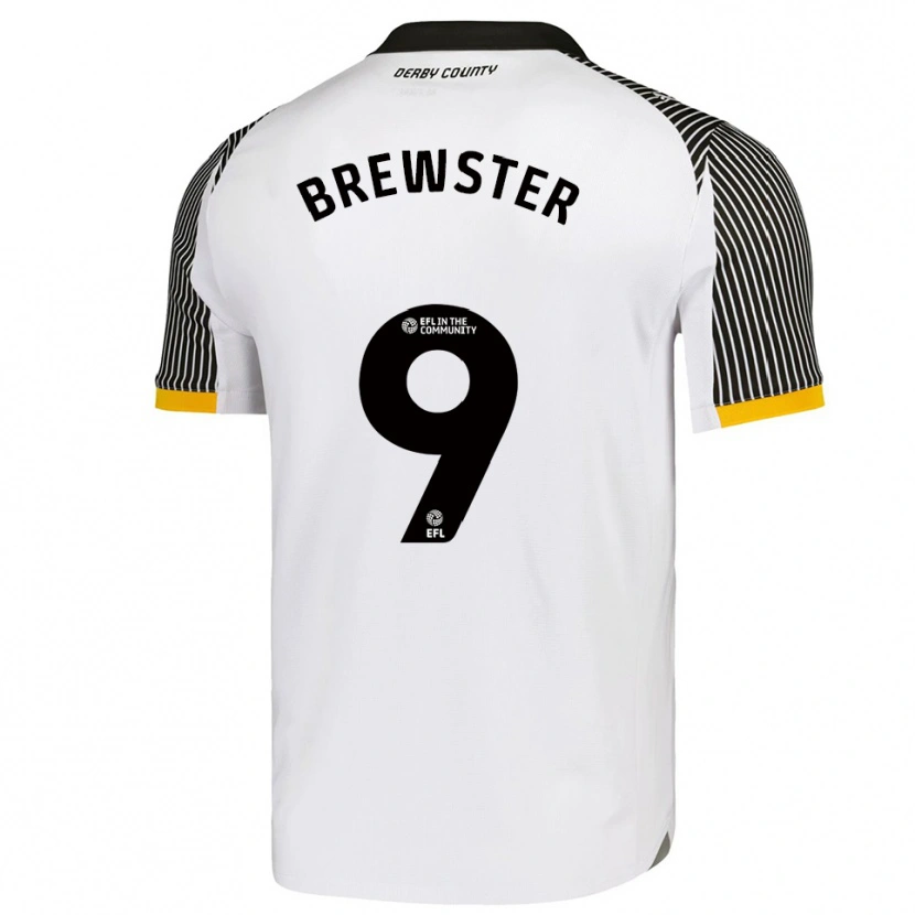 Danxen Hombre Camiseta Rhian Brewster #9 Blanco Negro 1ª Equipación 2025/26 La Camisa