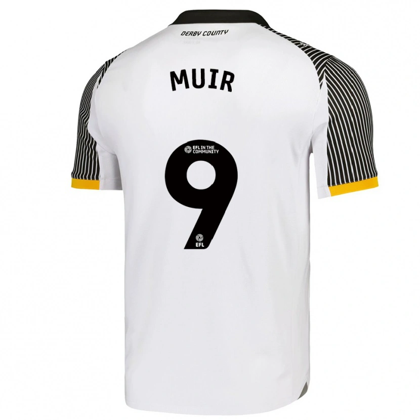 Danxen Hombre Camiseta Chene Muir #9 Blanco Negro 1ª Equipación 2025/26 La Camisa