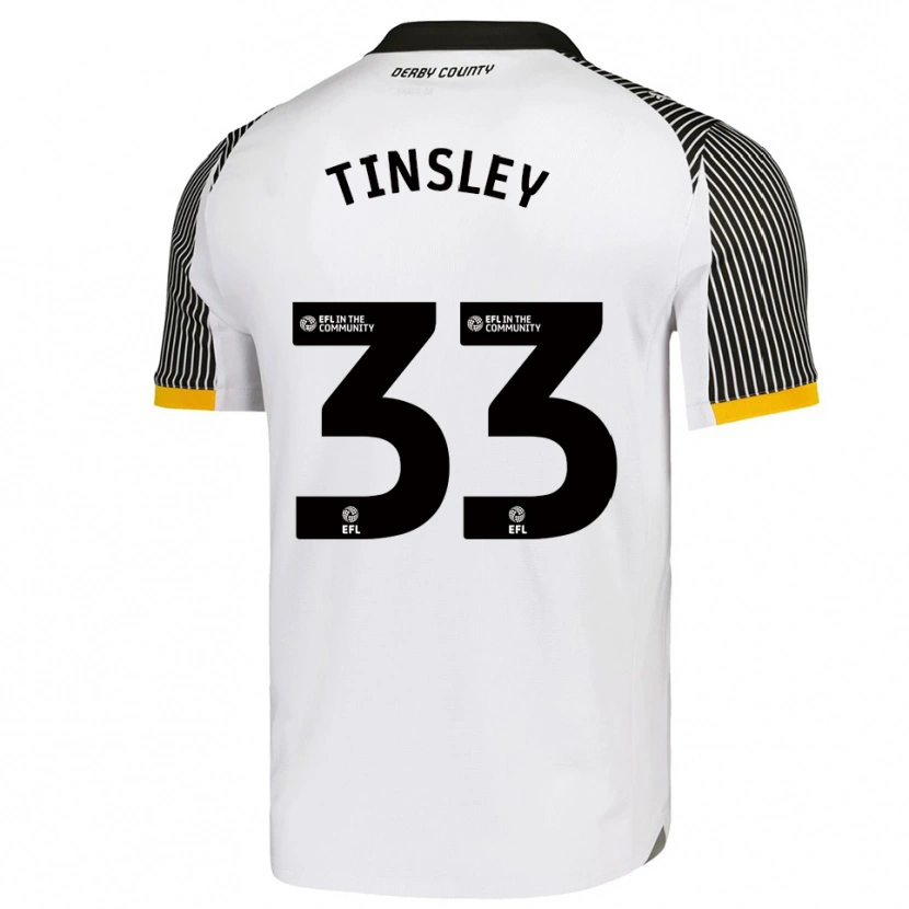 Danxen Hombre Camiseta Megan Tinsley #33 Blanco Negro 1ª Equipación 2025/26 La Camisa