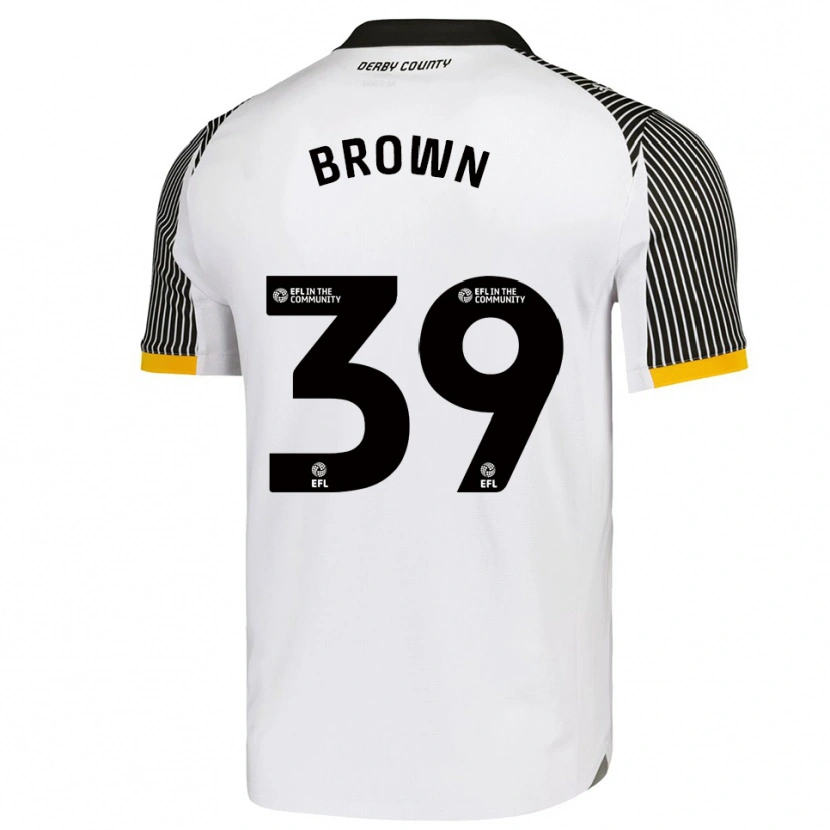 Danxen Hombre Camiseta Dajaune Brown #39 Blanco Negro 1ª Equipación 2025/26 La Camisa