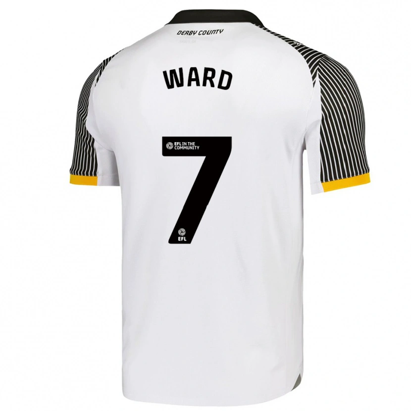 Danxen Hombre Camiseta James Ward #7 Blanco Negro 1ª Equipación 2025/26 La Camisa
