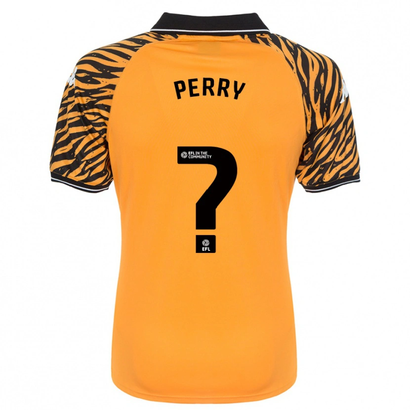Danxen Hombre Camiseta Alfie Perry #0 Naranja Negro 1ª Equipación 2025/26 La Camisa