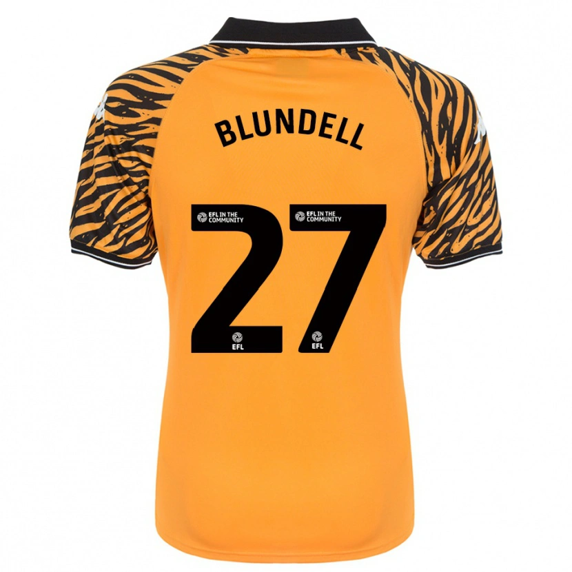 Danxen Hombre Camiseta Maddie Blundell #27 Naranja Negro 1ª Equipación 2025/26 La Camisa