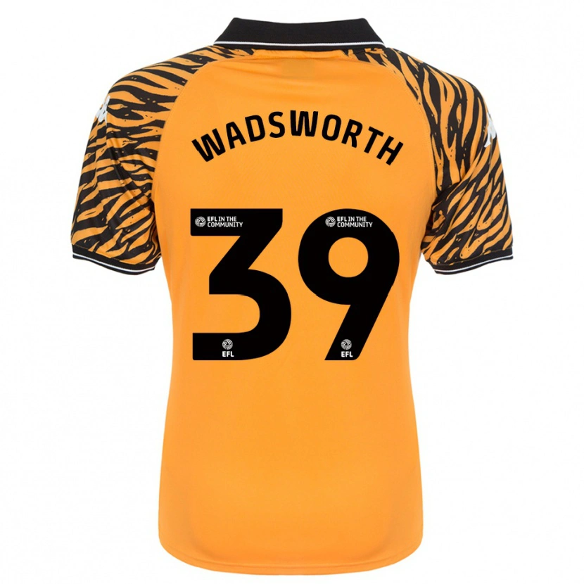 Danxen Hombre Camiseta Noah Wadsworth #39 Naranja Negro 1ª Equipación 2025/26 La Camisa