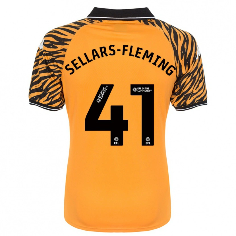 Danxen Hombre Camiseta Tyrell Sellars-Fleming #41 Naranja Negro 1ª Equipación 2025/26 La Camisa