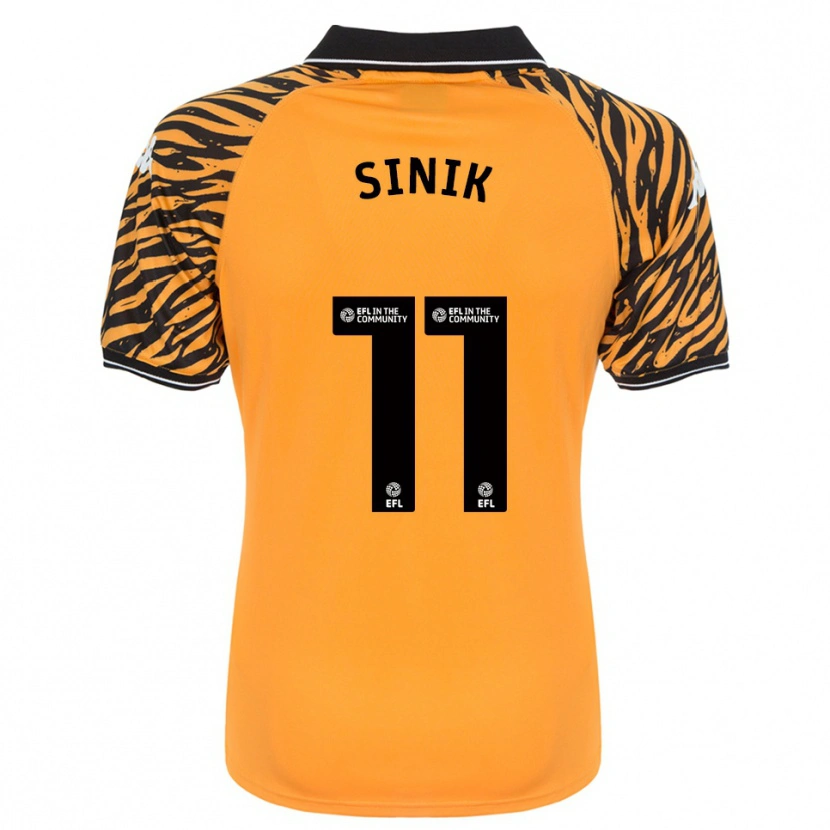 Danxen Hombre Camiseta Doğukan Sinik #11 Naranja Negro 1ª Equipación 2025/26 La Camisa